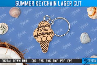 Summer Keychain Laser Cut Design Bundle Grafica Creazioni Di flydesignsvg 3