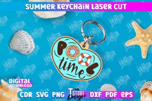 Summer Keychain Laser Cut Design Bundle Illustration Artisanat Par The T Store Design 5
