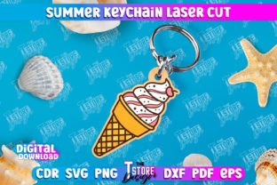Summer Keychain Laser Cut Design Bundle Illustration Artisanat Par The T Store Design 6