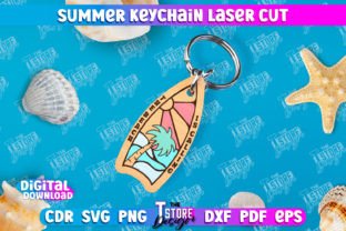 Summer Keychain Laser Cut Design Bundle Illustration Artisanat Par The T Store Design 7