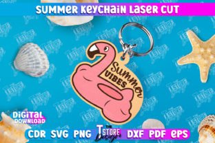Summer Keychain Laser Cut Design Bundle Illustration Artisanat Par The T Store Design 8