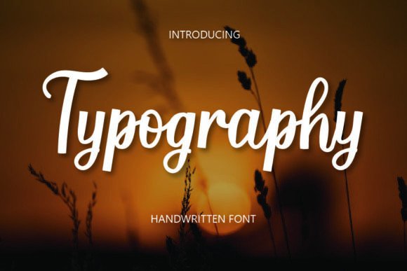 Typography Script & Handwritten Font By AA studio
