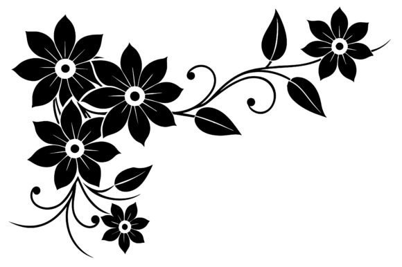 Floral Corner Design Ornament Illustration Illustrations Imprimables Par SKShagor Barmon