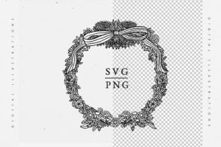5 Vintage Wedding Monogram Frames Graphic Illustrations By NassyArt 2