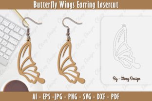 Butterfly Wing Earring Lasercut BUNDLE Grafik Plotterdateien Von Otvey Design 15