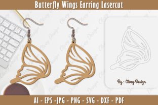 Butterfly Wing Earring Lasercut BUNDLE Grafik Plotterdateien Von Otvey Design 16