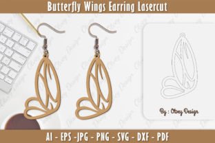 Butterfly Wing Earring Lasercut BUNDLE Grafik Plotterdateien Von Otvey Design 17
