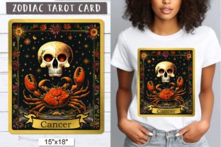 Cancer Zodiac Sign | Skull Tarot Card Graphic Illustrations By Olga Boat Design 2