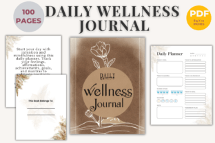 Daily Wellness Journal Graphic KDP Interiors By Nora as 1