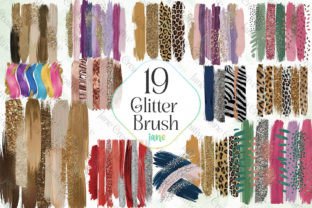 Glitter Brush Sublimation Clipart Gráfico Ilustraciones Imprimibles Por JaneCreative 1