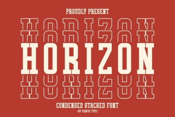 Horizon Stacked Slab Serif Fonts Font Door Pian45