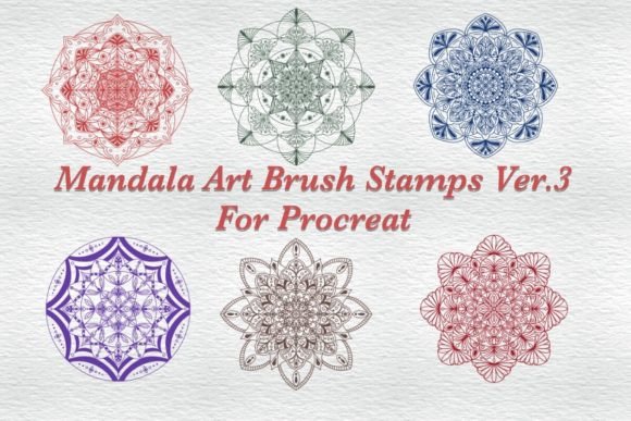 Mandala Art Brush Stamps Ver.3 Procreate Grafik Pinsel Von Aloe_wannaart
