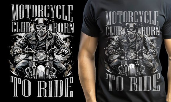 Motorcycle Rider Biker Vintage Design Graphic T-shirt Designs By LUXURY T-SHIRT STORE