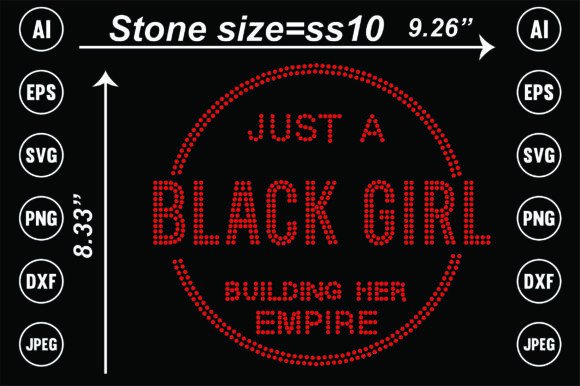 (Black Girl) Rhinestone Templates Design Grafik Plotterdateien Von TRANSFORM20
