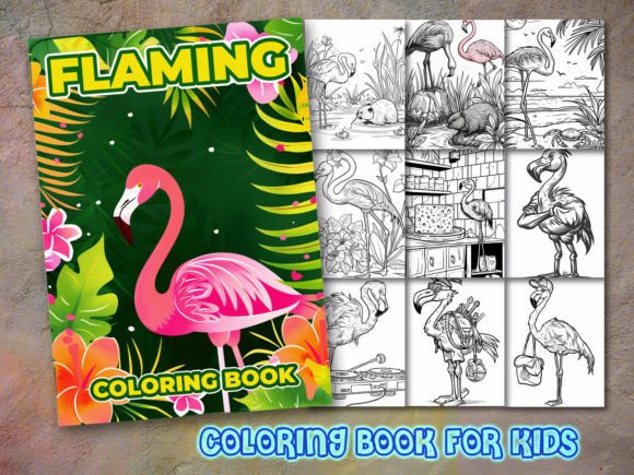 Flamingo Coloring Page and Coloring Book Graphic Coloring Pages & Books By KDP GURU