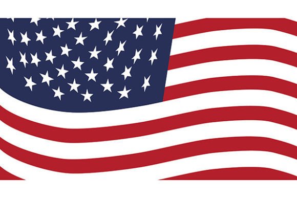 Flat Waving American Flag Background Gráfico Ilustraciones Imprimibles Por giorgadzephotography