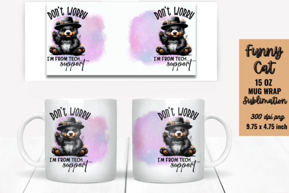 Funny Cat Quotes Mug Wrap Sublimation Graphic Crafts By CraftArt