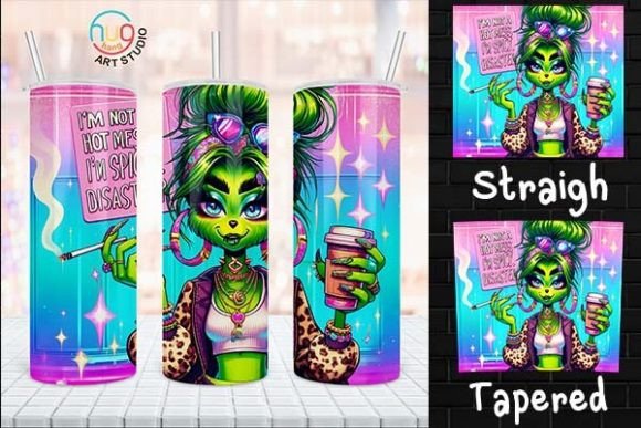 Funny Hot Mess Spicy PNG Tumbler Wrap Graphic Tumbler Wraps By HugHang Art Studio