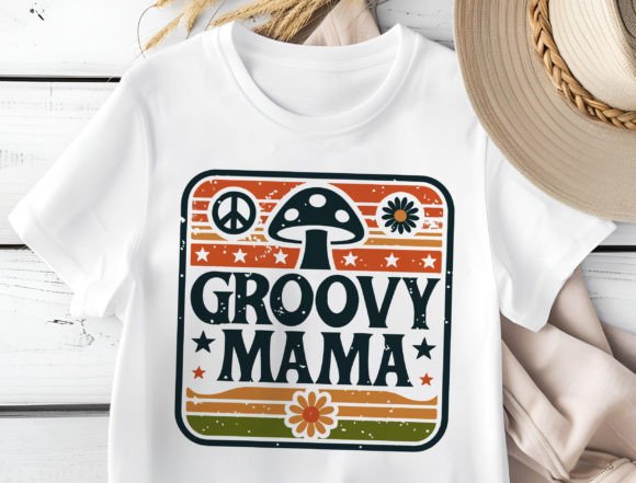 Groovy Mama PNG, 70s Sublimation, Retro Graphic T-shirt Designs By DeeNaenon
