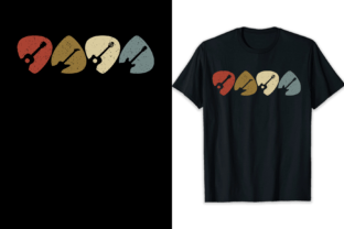 Guitar T-shirt Retro Vintage Guitar Tee Gráfico Designs de Camisetas Por shihabmazlish87 1