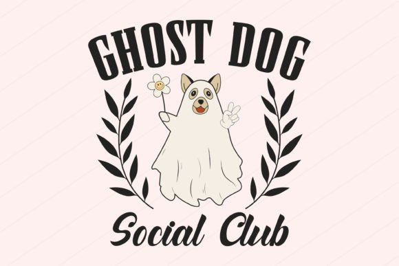 Halloween Dog Cute Ghost Vintage Svg Png Graphic T-shirt Designs By Svg Box