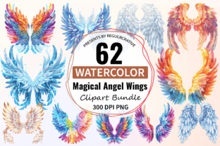 Magical Angel Wings Clipart Bundle Graphic Illustrations By Regulrcrative 1