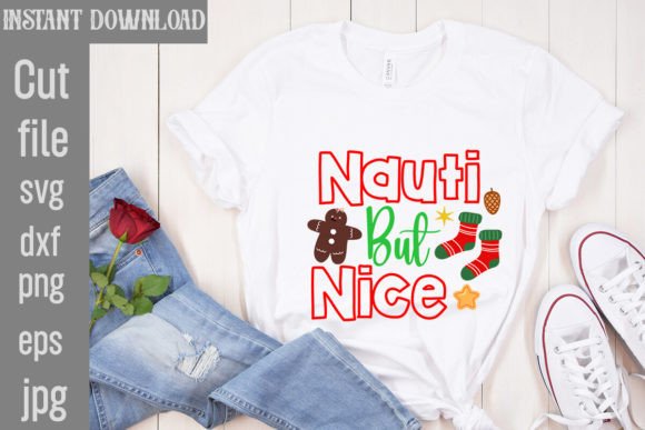 Nauti but Nice SVG Cut File Graphic T-shirt Designs By SimaCrafts
