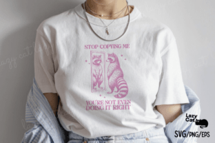 Vintage Funny Sarcastic Raccoon SVG Graphic Crafts By Lazy Cat 2