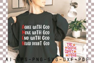 AMEN Agree with God Move with God SVG Graphic Crafts By TheCreativeCraftFiles 1