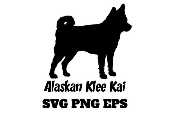 Alaskan Klee Kai Dog Silhouette Graphic Print Templates By Pony3000