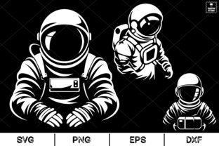 Astronaut Bundle, Astronaut Silhouette Graphic Illustrations By AnuchaSVG 1