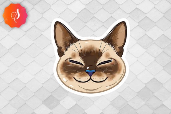 Cute Cat Sticker 4 Graphic Print Templates By Soir.art
