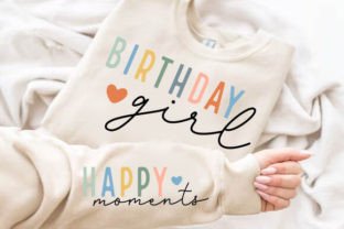 Happy Moments Birthday Girl Sleeve SVG Gráfico Manualidades Por Designstore 1