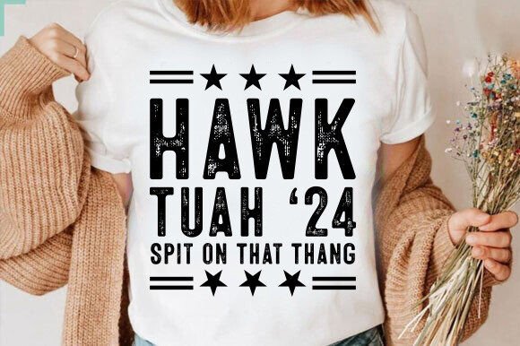 Hawk Tuah 2024 SVG PNG, Trendy SVG PNG Grafica Design di T-shirt Di designsquad8593
