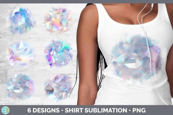 Holographic Rainbow Shirt Sublimation Grafik KI Illustrationen Von Enliven Designs