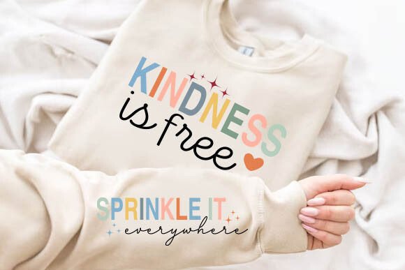 Kindness is Free Sprinkle Sleeve SVG,PNG Gráfico Manualidades Por Designstore