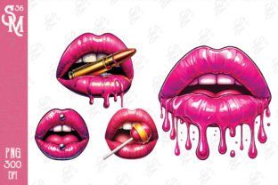 Kissy Lips Clipart PNG Graphics Graphic Illustrations By StevenMunoz56 4