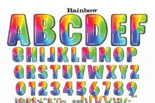 Rainbow Color Fonts Font By Kik Design 2