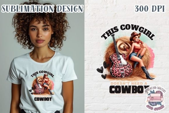 Sarcastic Cowgirl Sublimation PNG Illustration Illustrations Imprimables Par SVG Story