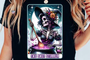 Sarcastic Skeleton Witch Tarot Card PNG Grafik Druck-Vorlagen Von Pixel Paige Studio 9