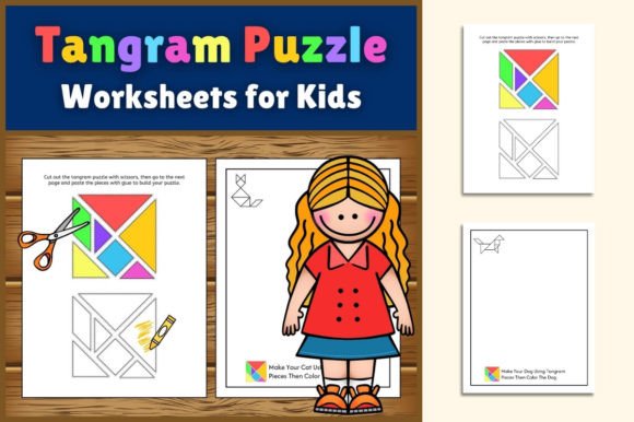 Tangram Puzzles Activities Preschool Fun Gráfico Fichas y Material Didáctico Por Unique Source