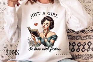 Vintage Pin-up Gir Love Book Quote Png Grafik T-shirt Designs Von DSIGNS 2