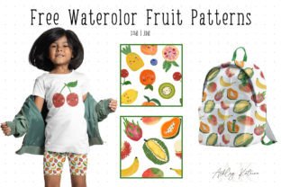 Watercolor Fruit with & Without Faces Gráfico Ilustraciones Imprimibles Por AshleyKatrina 8