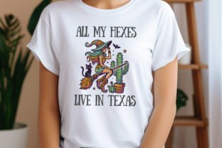 Witchy Cowgirl PNG, Western Halloween Graphic T-shirt Designs By DeeNaenon 3