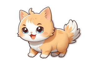20 Cute Cats Sticker Bundle Afbeelding Afdrukbare Illustraties Door yaseenbaigart 8