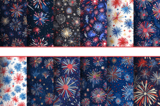 4th of July Fireworks Digital Papers Graphic Patterns By tshirtado 2