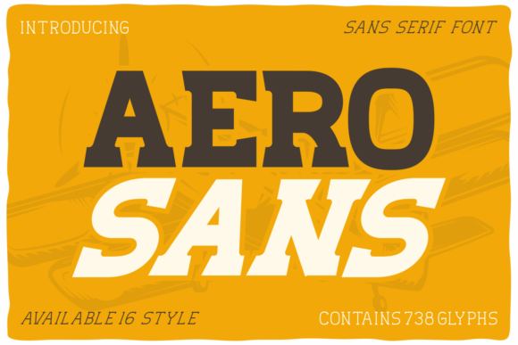 Aero Sans Sans Serif Font By putracetol