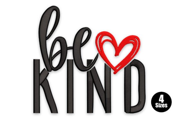 Be Kind Inspirational Embroidery Design By Embiart