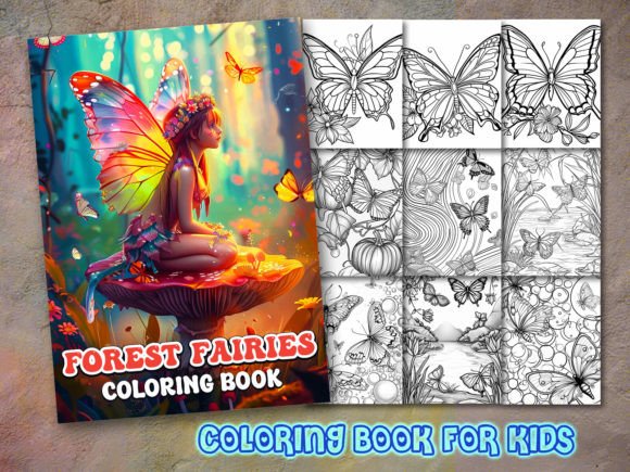 Butterfly Coloring Page and Coloring Boo Gráfico Desenhos e livros para colorir Por KDP GURU