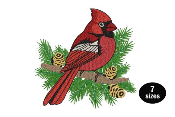 Cardinal Bird Vogels Borduurwerkdesigns Door Emvect